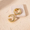 1 Pair Vintage Style Exaggerated Snakeskin Plating Copper 18k Gold Plated Ear Studs