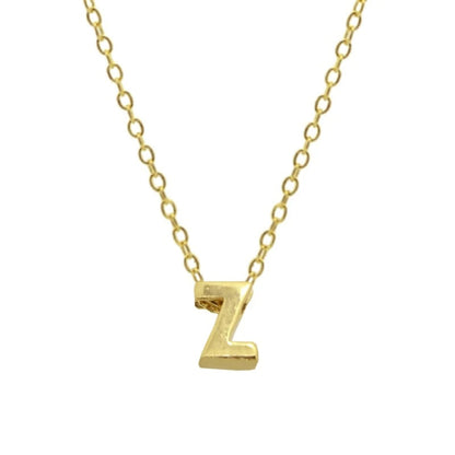 Elegant Letter Sterling Silver Pendant Necklace In Bulk