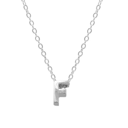 Elegant Letter Sterling Silver Pendant Necklace In Bulk