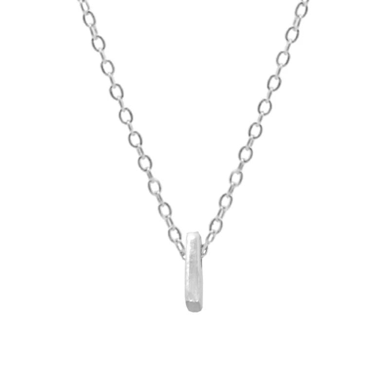 Elegant Letter Sterling Silver Pendant Necklace In Bulk