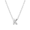 Elegant Letter Sterling Silver Pendant Necklace In Bulk