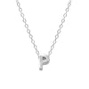 Elegant Letter Sterling Silver Pendant Necklace In Bulk