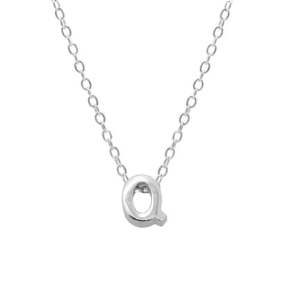 Elegant Letter Sterling Silver Pendant Necklace In Bulk