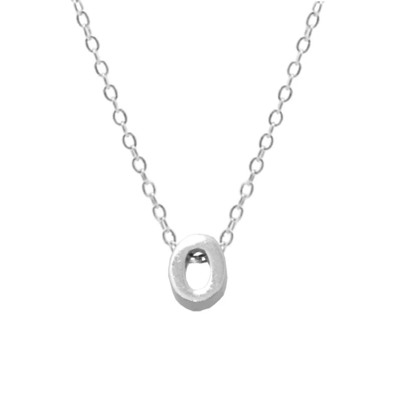 Elegant Letter Sterling Silver Pendant Necklace In Bulk