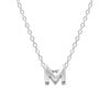 Elegant Letter Sterling Silver Pendant Necklace In Bulk