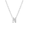 Elegant Letter Sterling Silver Pendant Necklace In Bulk