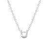 Elegant Letter Sterling Silver Pendant Necklace In Bulk