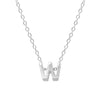 Elegant Letter Sterling Silver Pendant Necklace In Bulk