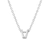 Elegant Letter Sterling Silver Pendant Necklace In Bulk