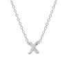 Elegant Letter Sterling Silver Pendant Necklace In Bulk