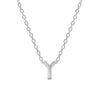 Elegant Letter Sterling Silver Pendant Necklace In Bulk