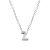 Elegant Letter Sterling Silver Pendant Necklace In Bulk