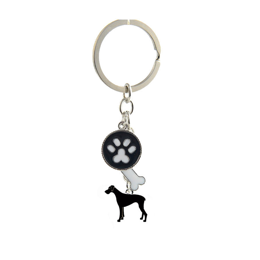 Cute Dog Metal Unisex Bag Pendant Keychain