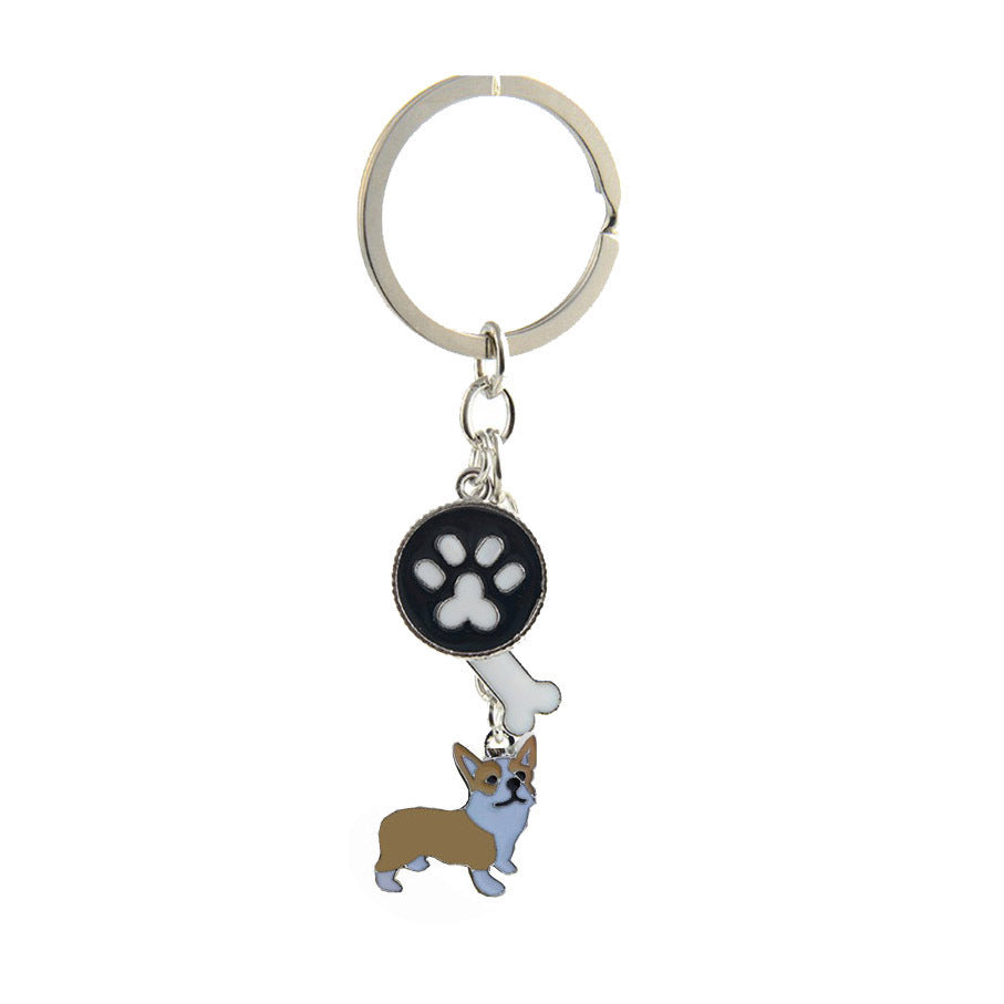 Cute Dog Metal Unisex Bag Pendant Keychain