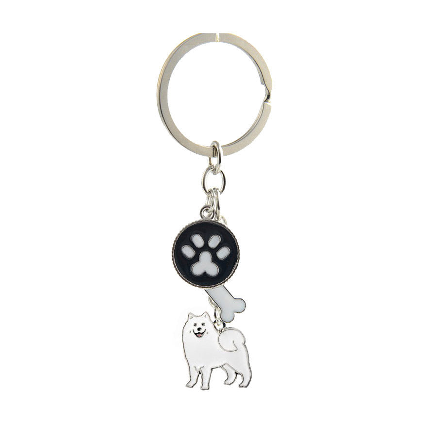 Cute Dog Metal Unisex Bag Pendant Keychain