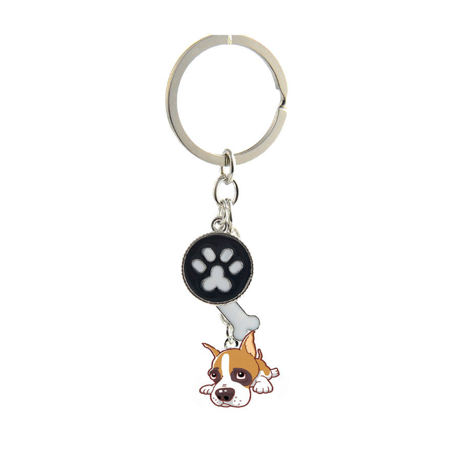 Cute Dog Metal Unisex Bag Pendant Keychain