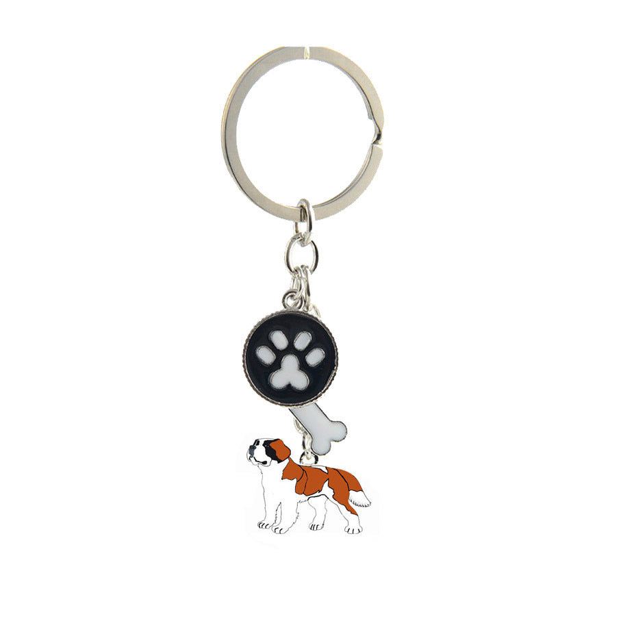 Cute Dog Metal Unisex Bag Pendant Keychain