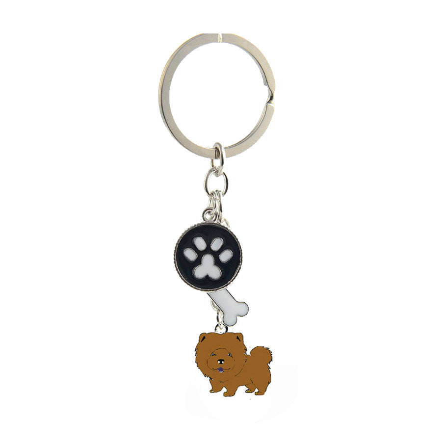 Cute Dog Metal Unisex Bag Pendant Keychain