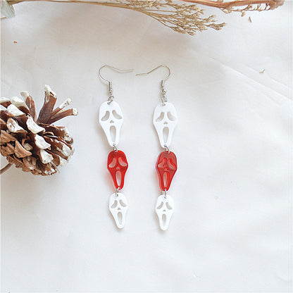 Wholesale Jewelry Retro Cartoon Arylic Stoving Varnish Drop Earrings