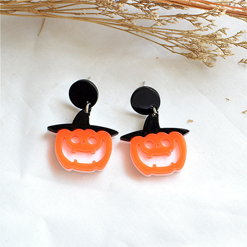 Wholesale Jewelry Retro Cartoon Arylic Stoving Varnish Drop Earrings