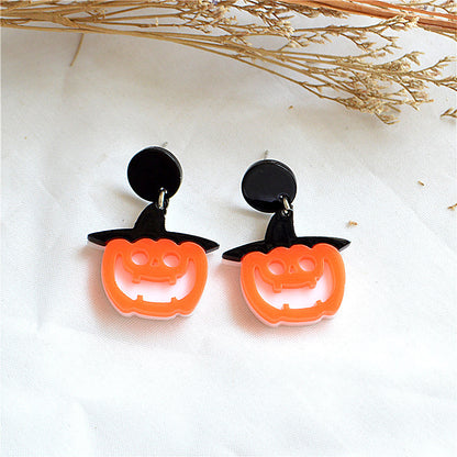 Wholesale Jewelry Retro Cartoon Arylic Stoving Varnish Drop Earrings