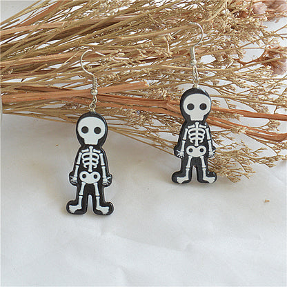 Wholesale Jewelry Retro Cartoon Arylic Stoving Varnish Drop Earrings