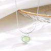 Ig Style Simple Style Round Sterling Silver Artificial Gemstones Pendant Necklace In Bulk