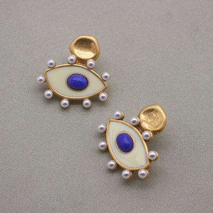 Wholesale Jewelry Retro Eye Alloy Plating Drop Earrings