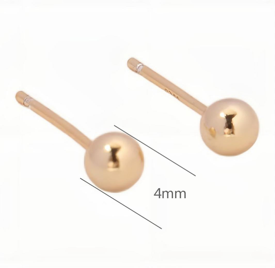 1 Pair Simple Style Solid Color Plating Sterling Silver Ear Studs