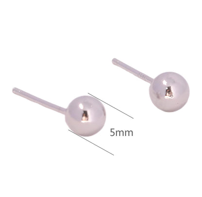 1 Pair Simple Style Solid Color Plating Sterling Silver Ear Studs