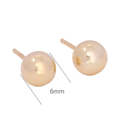 1 Pair Simple Style Solid Color Plating Sterling Silver Ear Studs