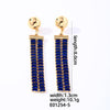 1 Pair Glam Shiny Round Rectangle Plating Inlay Copper Zircon White Gold Plated Gold Plated Drop Earrings