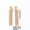 1 Pair Glam Shiny Round Rectangle Plating Inlay Copper Zircon White Gold Plated Gold Plated Drop Earrings