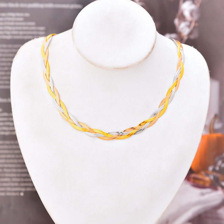 Wholesale Streetwear Solid Color Titanium Steel Bracelets Necklace