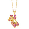 Cute Sweet Simple Style Little Bear Copper 18k Gold Plated Zircon Necklace In Bulk