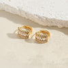 1 Pair Elegant Classic Style Round Plating Inlay Copper Zircon 14k Gold Plated Earrings