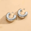 1 Pair Elegant Classic Style Round Asymmetrical Plating Titanium Steel 14k Gold Plated Earrings