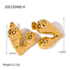 1 Pair Simple Style Heart Shape Plating Stainless Steel Titanium Steel 18k Gold Plated Ear Studs