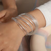 Simple Style Solid Color Zinc Alloy Women's Bangle