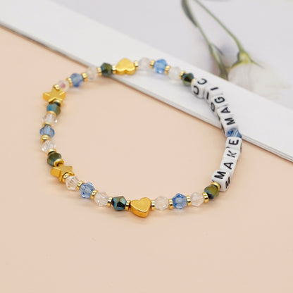 Bohemian Letter Artificial Crystal Wholesale Bracelets