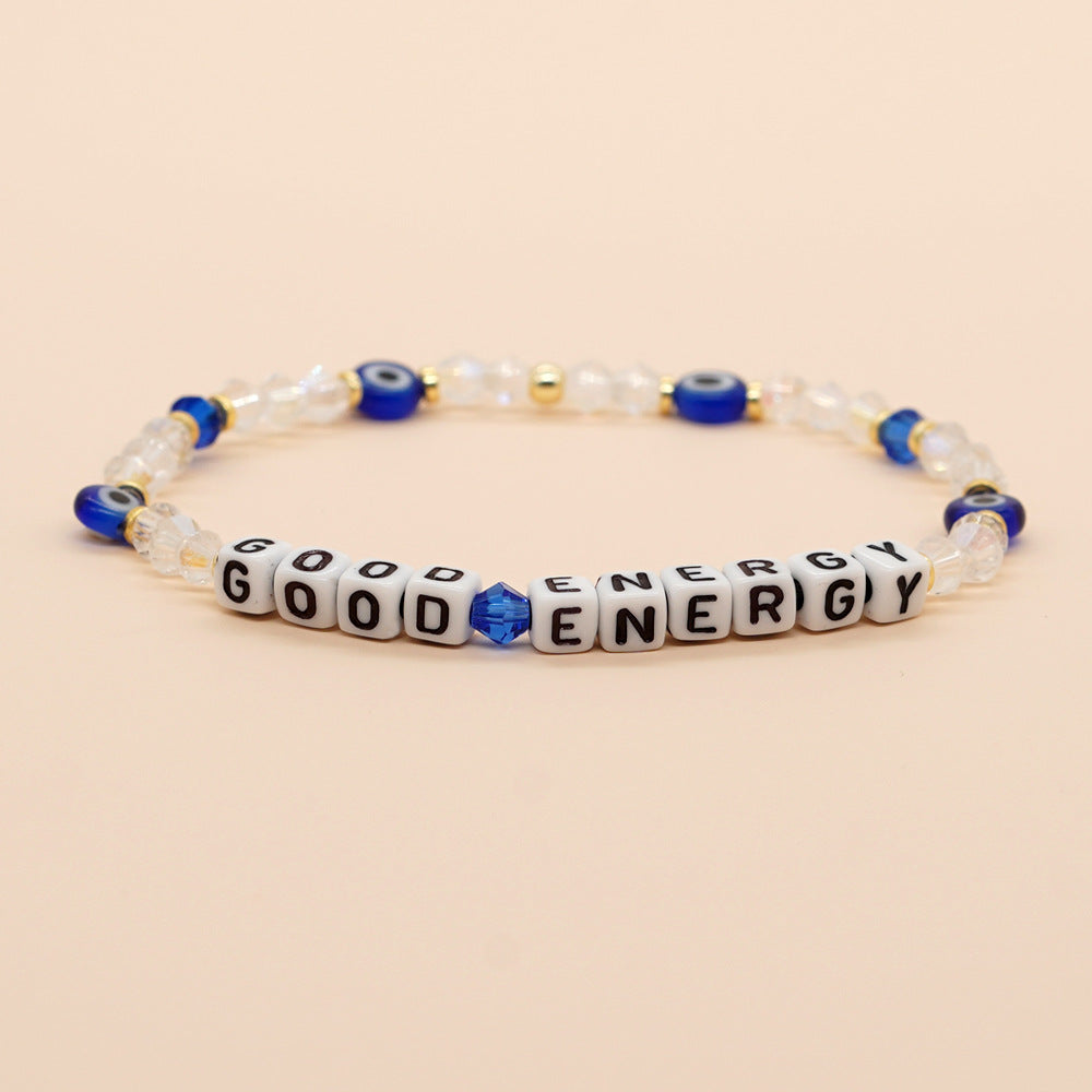 Bohemian Letter Artificial Crystal Wholesale Bracelets