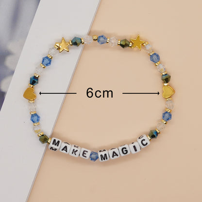 Bohemian Letter Artificial Crystal Wholesale Bracelets