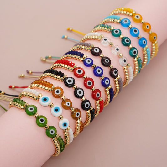 Bohemian Devil's Eye Artificial Crystal Wholesale Bracelets