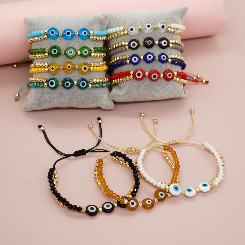 Bohemian Devil's Eye Artificial Crystal Wholesale Bracelets