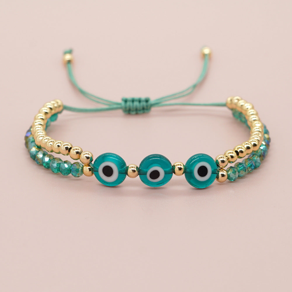 Bohemian Devil's Eye Artificial Crystal Wholesale Bracelets