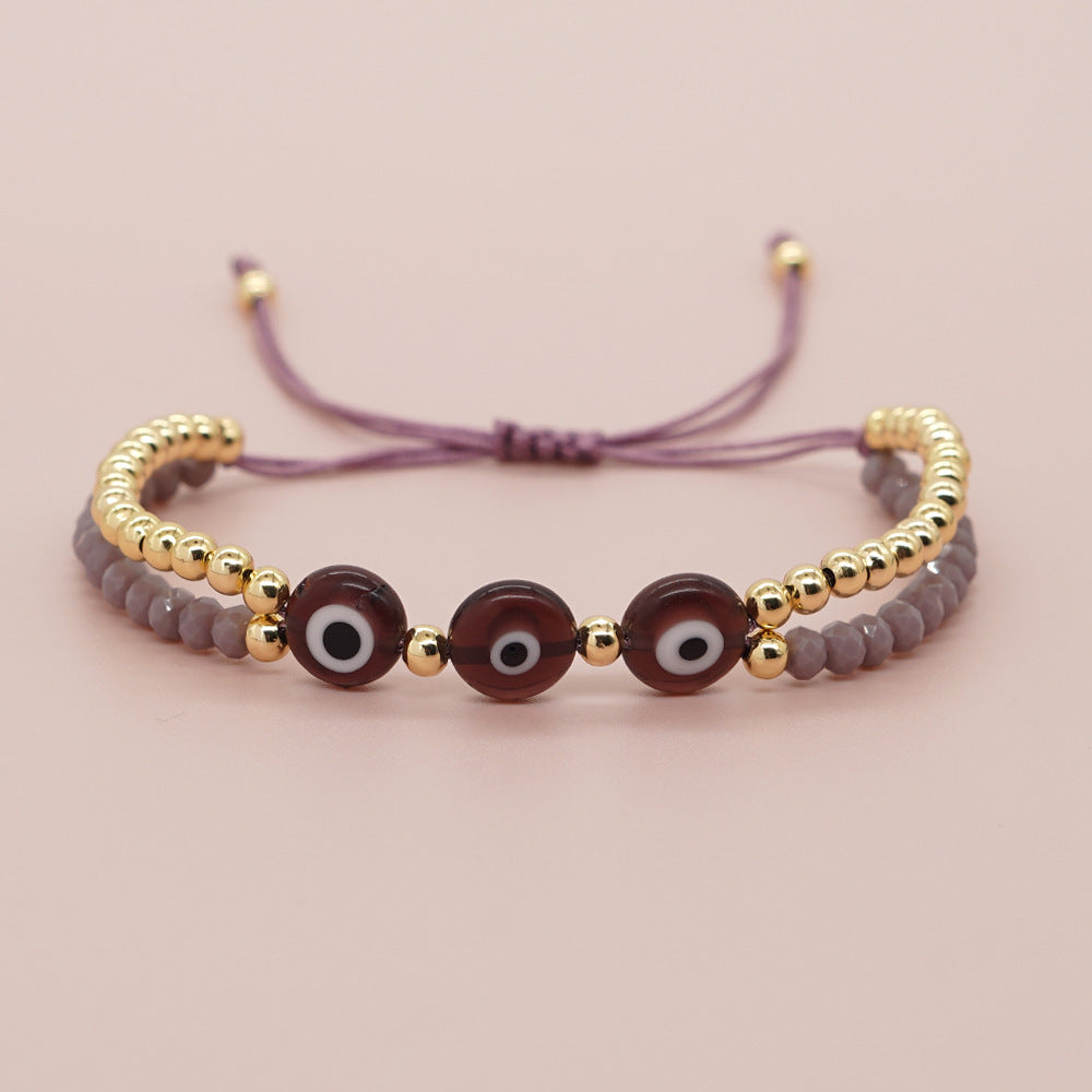 Bohemian Devil's Eye Artificial Crystal Wholesale Bracelets