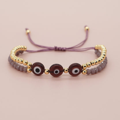 Bohemian Devil's Eye Artificial Crystal Wholesale Bracelets