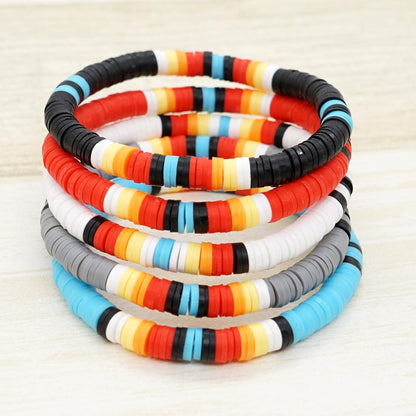 Lady Multicolor Soft Clay Unisex Bracelets