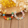 1 Pair Bohemian Flower Beaded Hoop Earrings