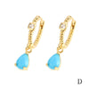 1 Pair Elegant Luxurious Streetwear Water Droplets Plating Inlay Copper Zircon 18k Gold Plated Drop Earrings